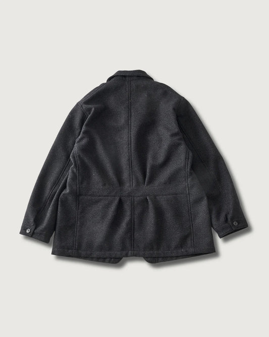 1930's Basket Tweed Wool Jacket - Charcoal