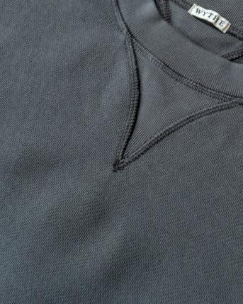 Cotton Crewneck Sweatshirt - Faded Black