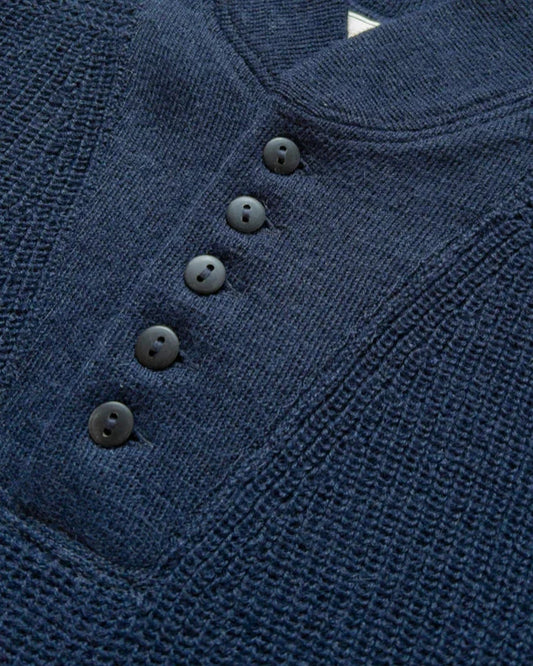 Alpaca Submariner Henley - Vintage Navy