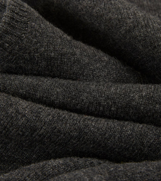 Lambswool Sleeveless Cardigan - Charcoal