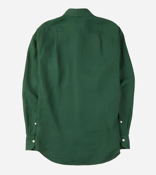 Linen Summer Shirt - Forest Green