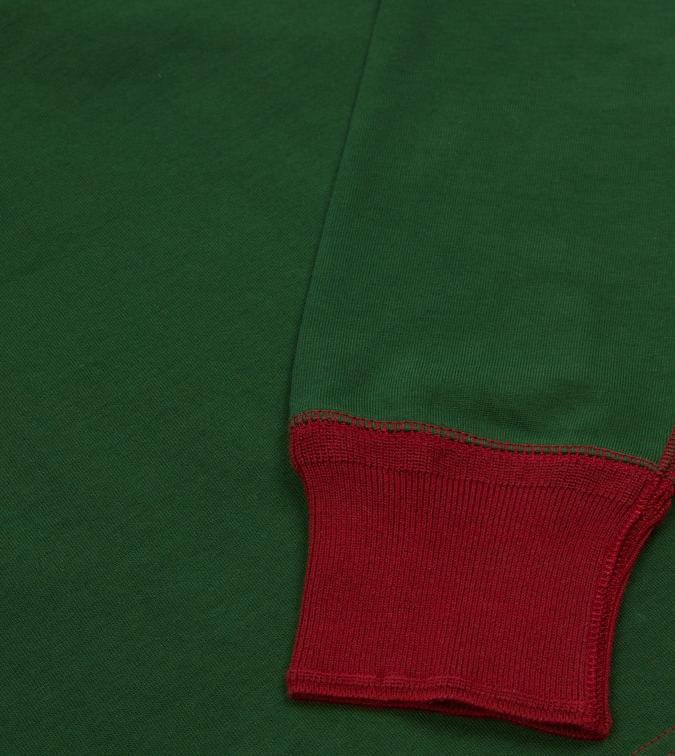 Green Via Ferrata Appliqué Cotton Long-Sleeve Hiking T-Shirt