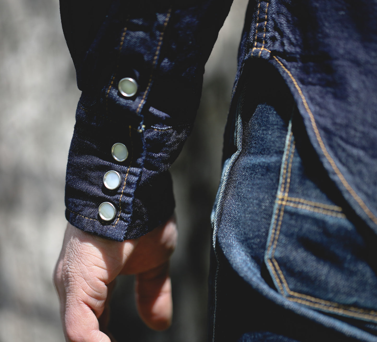 TCB Western Ranchman Shirt - Indigo