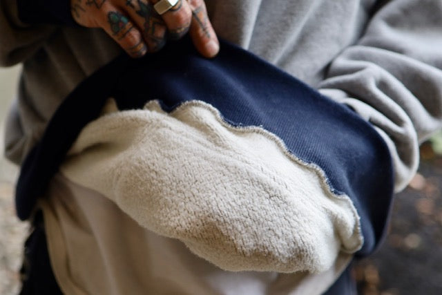 50's Hoodie MIJ - Heather Grey/Navy