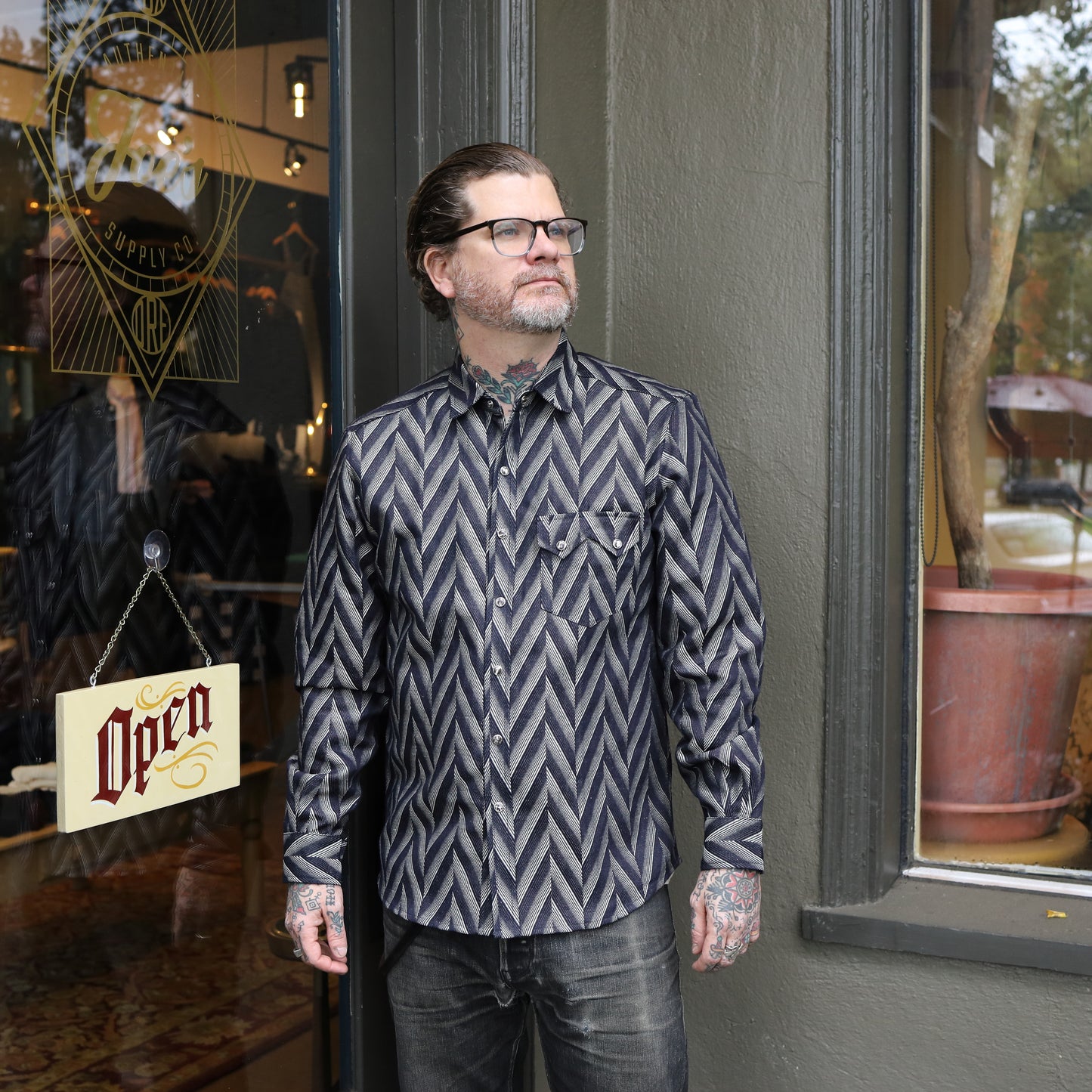 Chevron Stripe Indigo