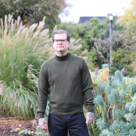 Merino Deck Sweater - Military Green