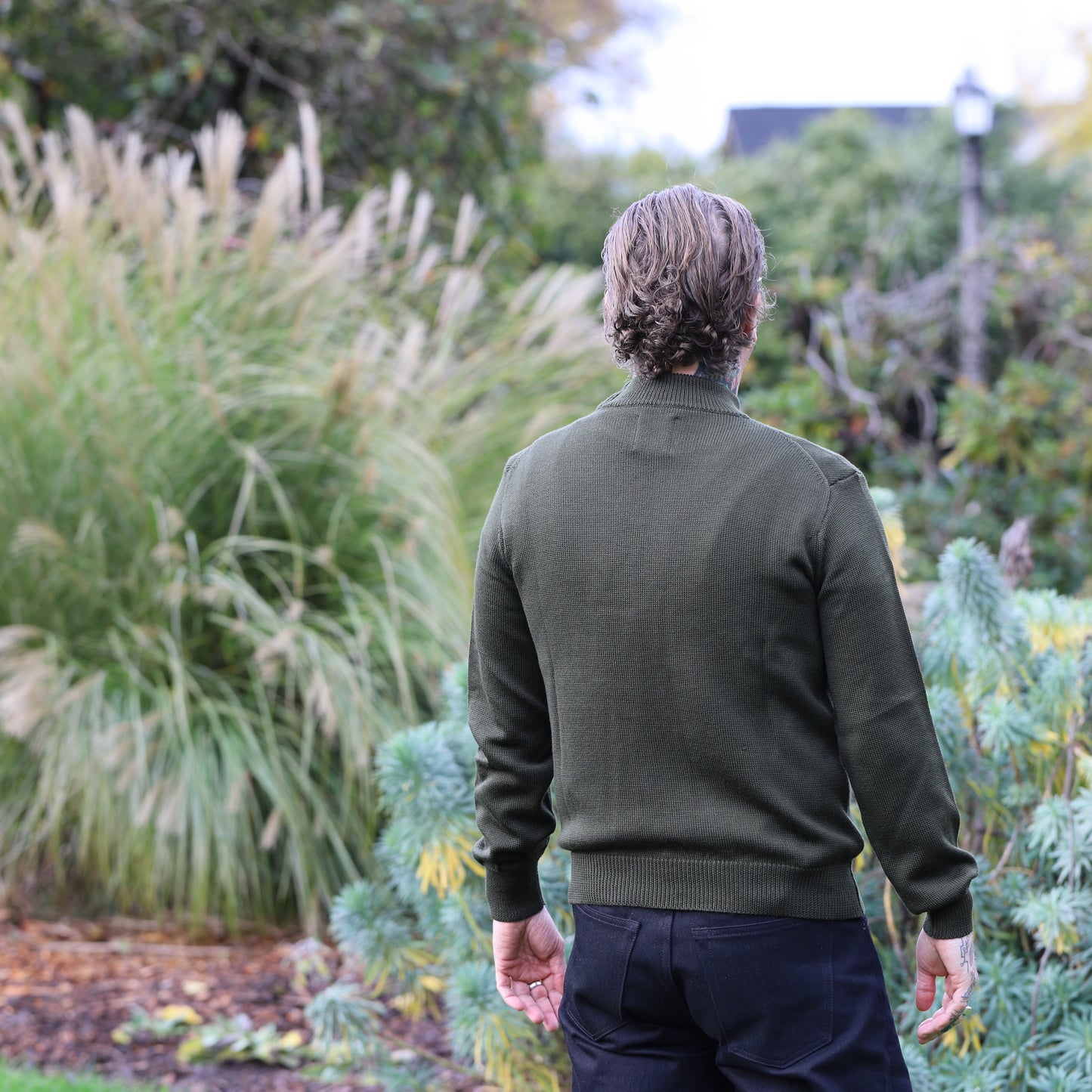 Merino Deck Sweater - Military Green