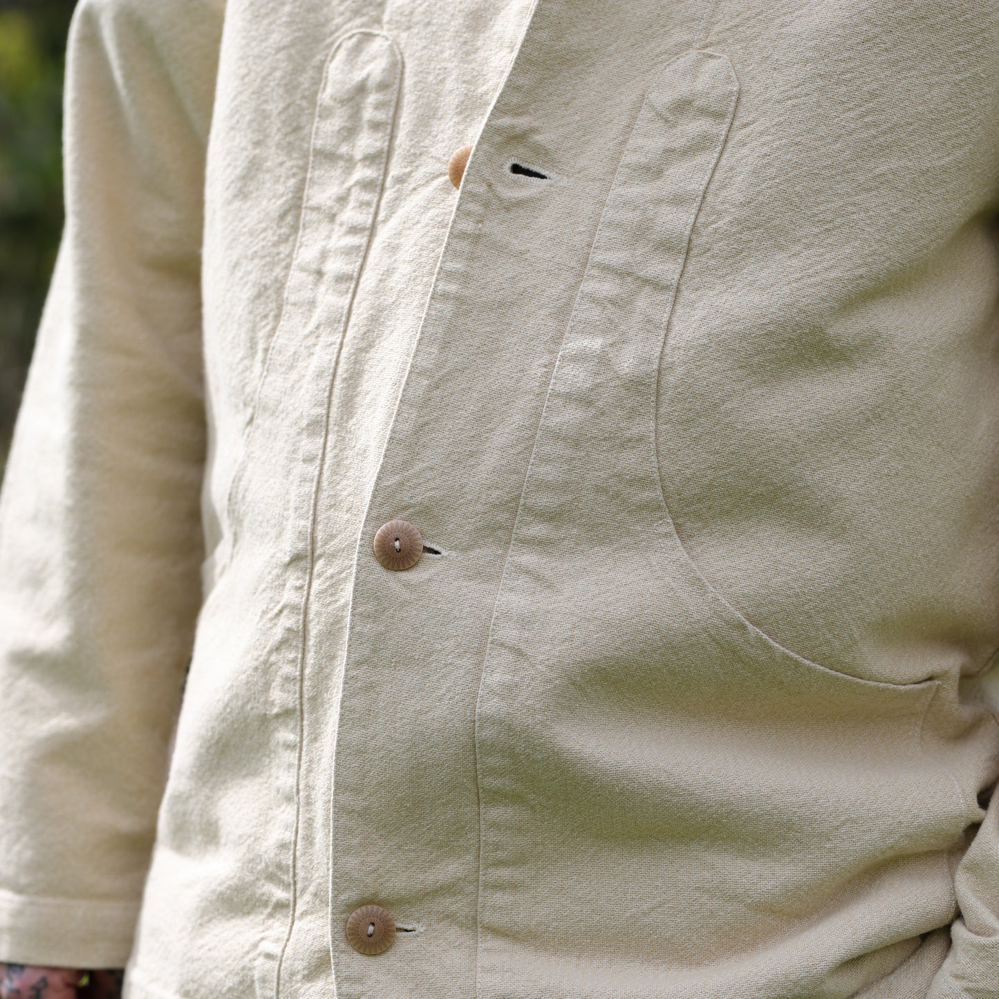 Rustic Plainweave Hunting Jacket - Natural