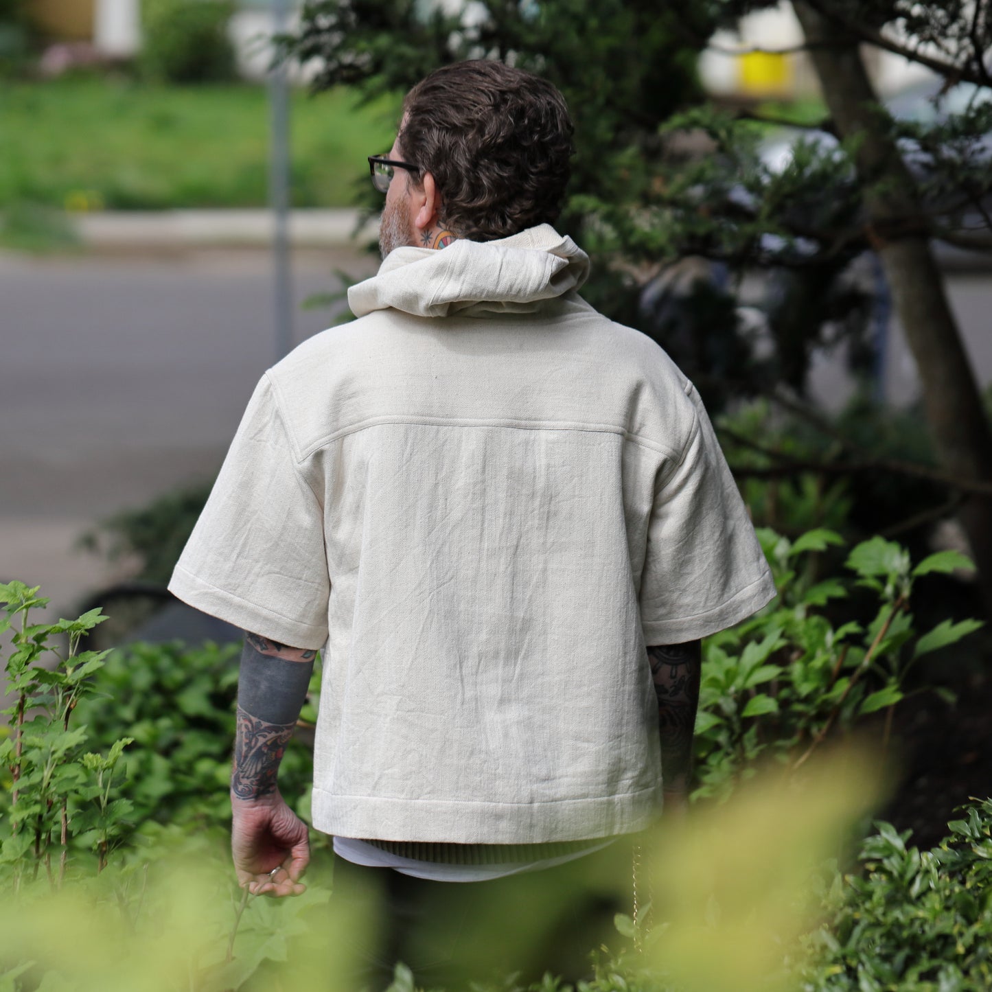 SS Hooded Smock -Natural