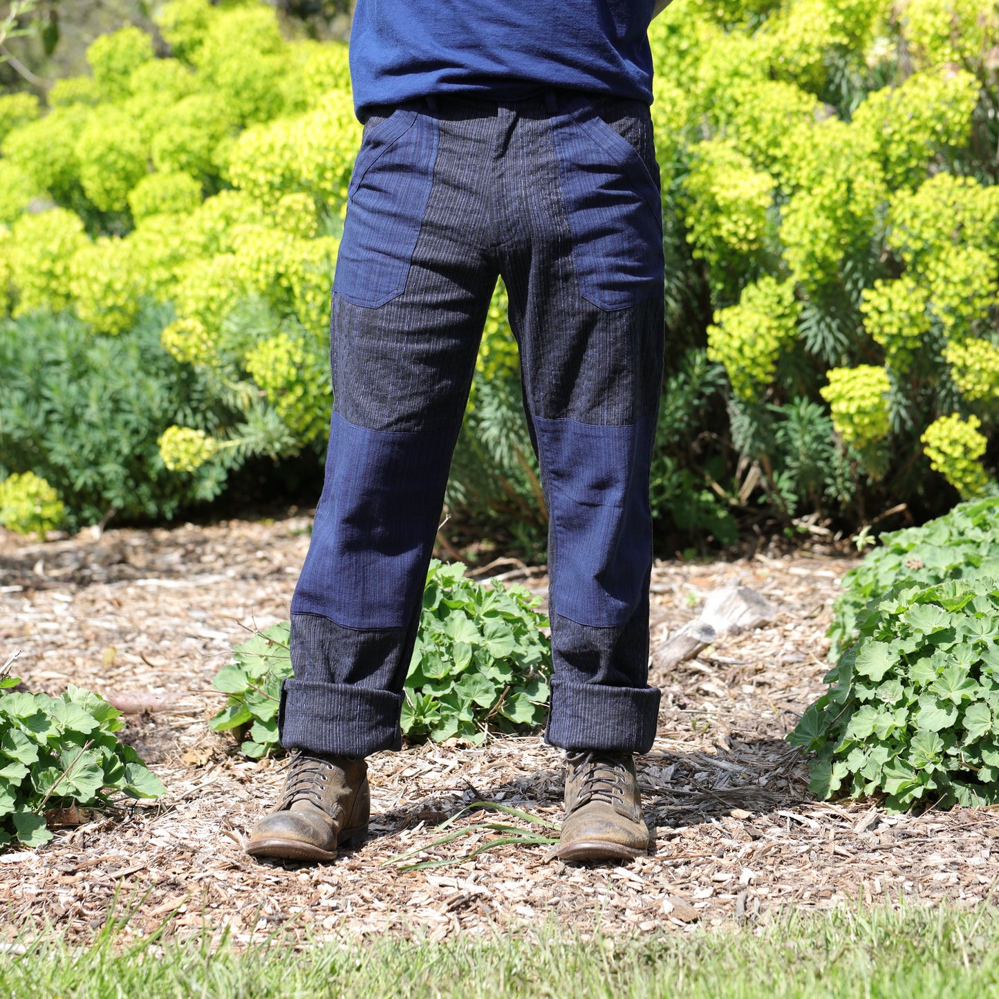 Patchwork Isaac Pant-Iron/Indigo