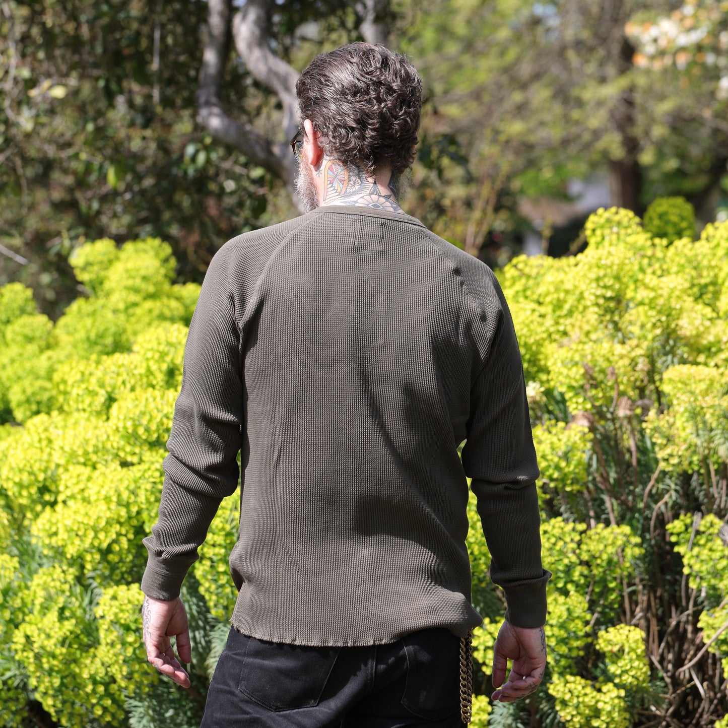 Knopfleiste Henley - Military Green