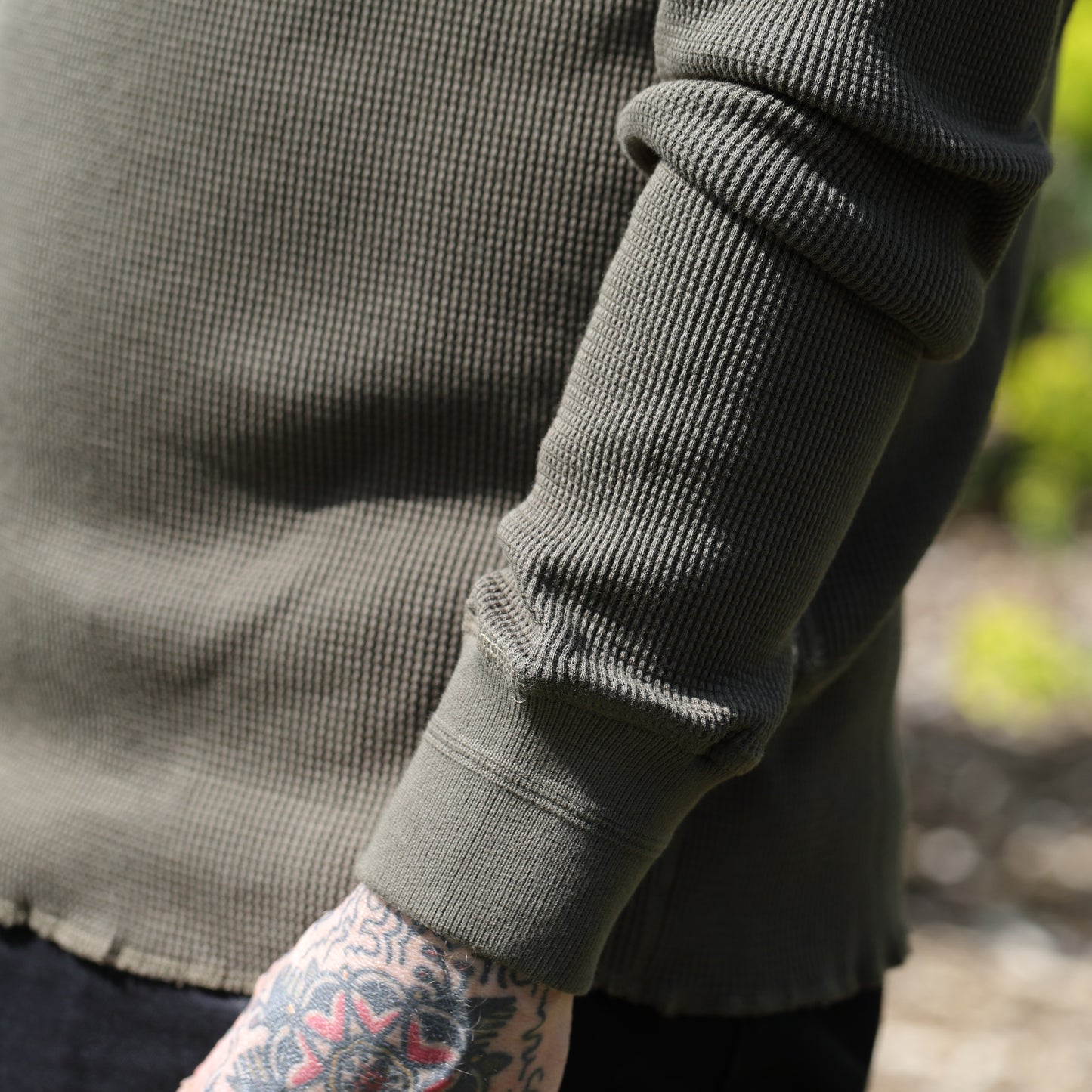 Knopfleiste Henley - Military Green