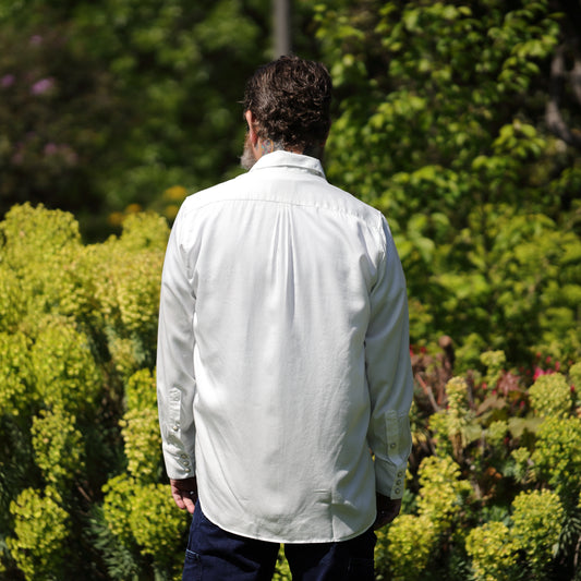 Tencel Gabardine Pearlsnap Shirt - Natural