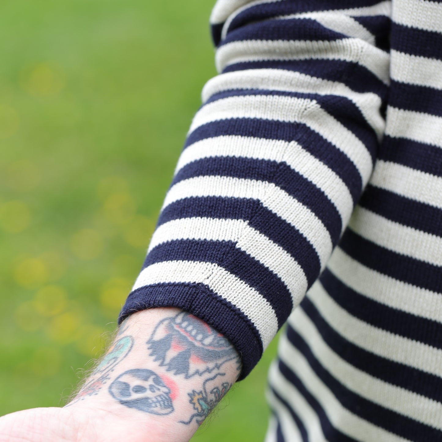 Striped Harbour Sweater - Ink/Seashell