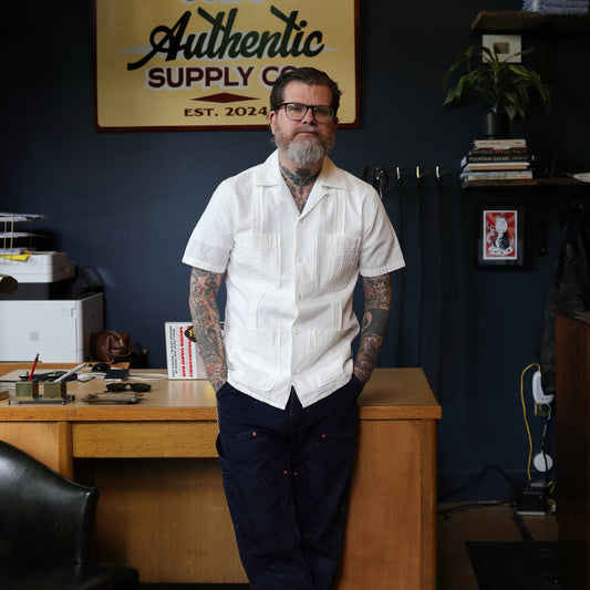 SS Seersucker Cuban Shirt - White