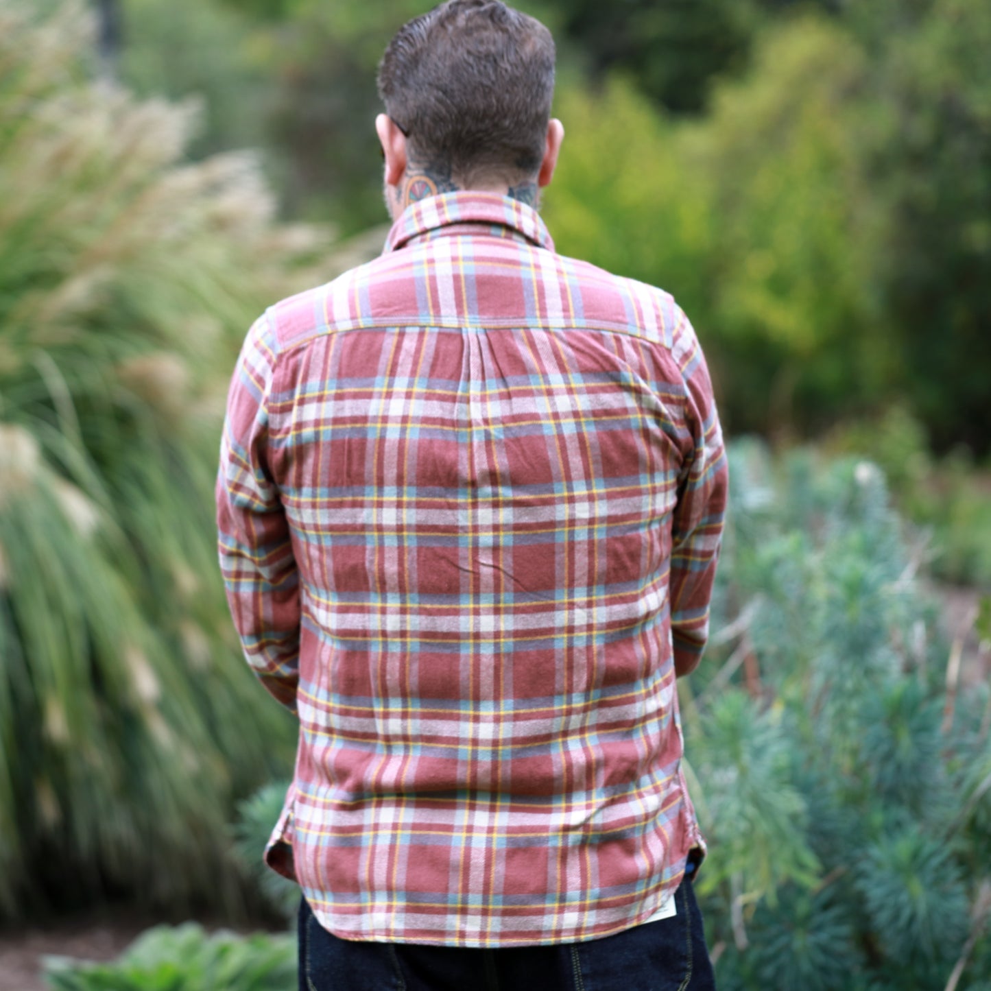 Washed Flannel Work Shirt - Autumn Rust