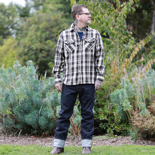 Washed Flannel Workshirt - Night Pitch