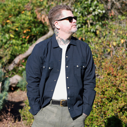 Bishop Open Collar - Midnight Blue