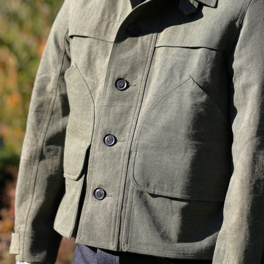 Cropped Utility Jacket - Forest Green