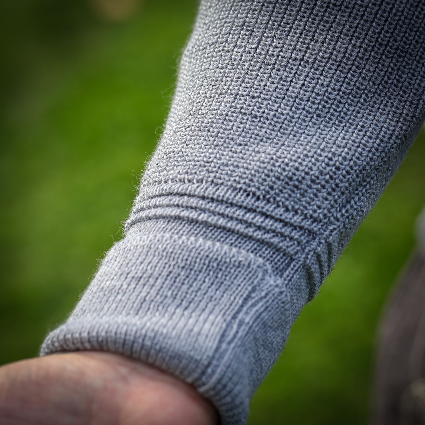 Merino Wool Crew Neck Sweater - Battleship Grey