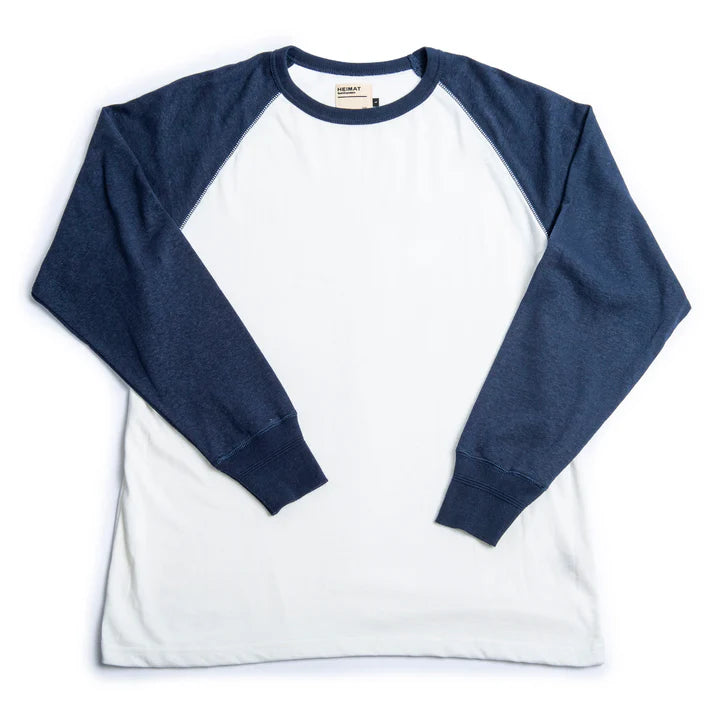 LS Raglan Tee Contrast - White/Ink