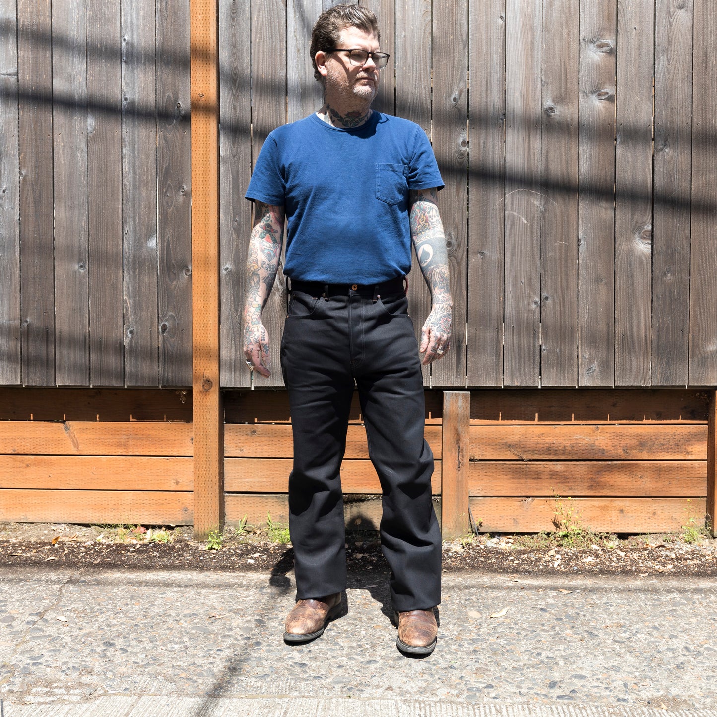 Wyatt Jeans Uneven Broken Twill - Black (Raw)