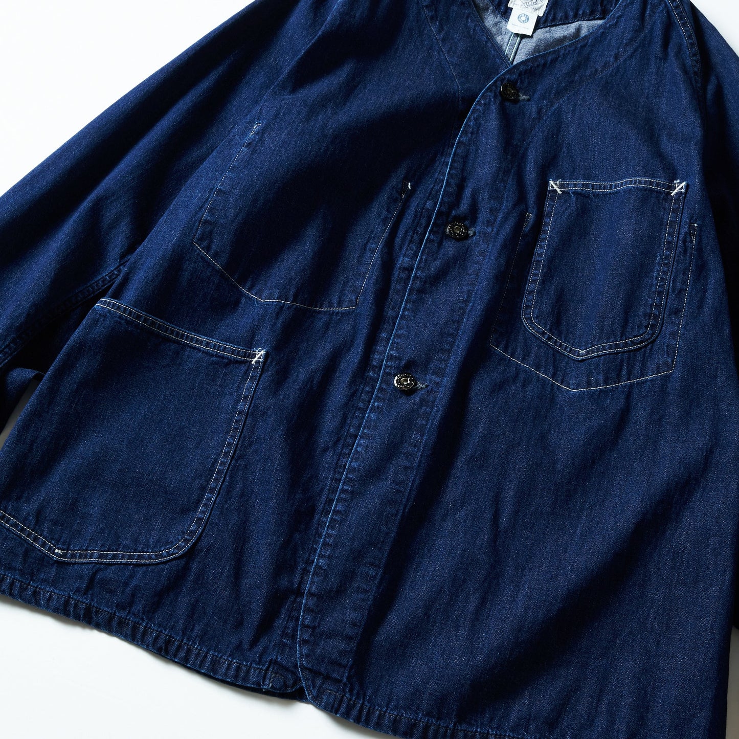 POST 45 Collarless Coverall - Indigo deep wash