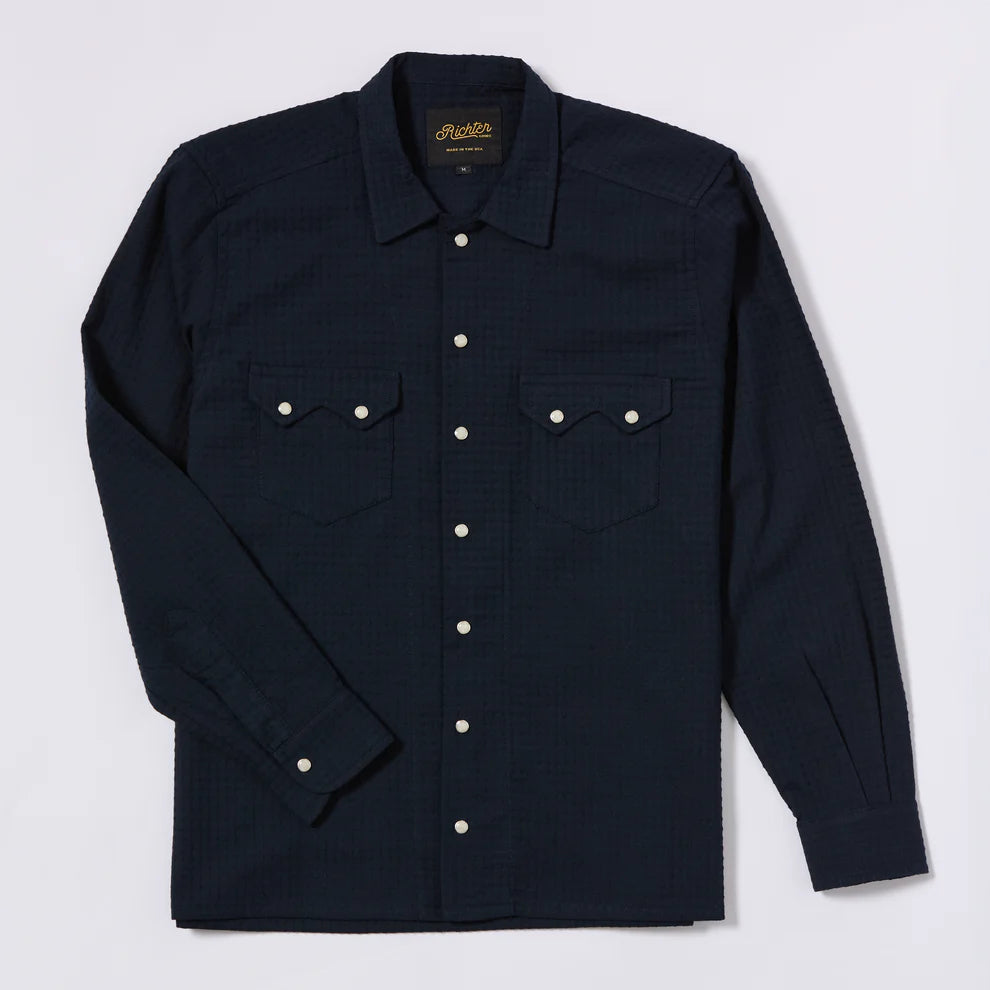 Bishop Open Collar - Midnight Blue