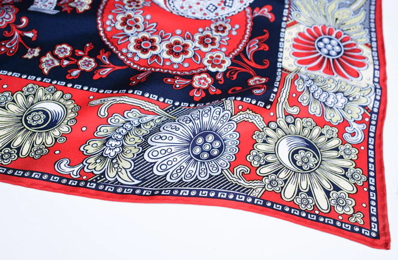 Good Luck Silk Scarf - Royal
