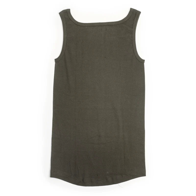 Fine Rib Tank Top - Military Green