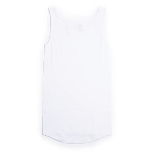Fine Rib Tank Top - White