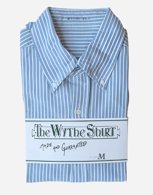 Oxford Cloth Button Down - Blue and White Stripe