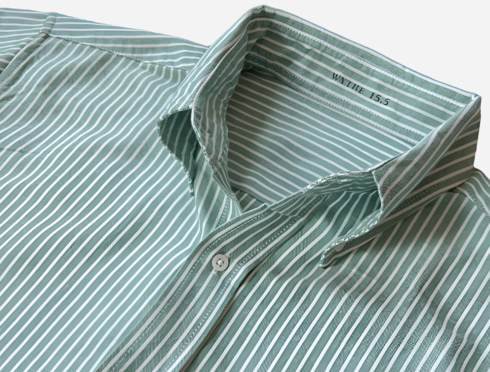 Oxford Cloth Button Down Evergreen Stripe