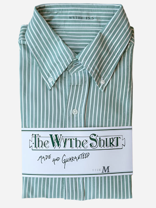 Oxford Cloth Button Down Evergreen Stripe