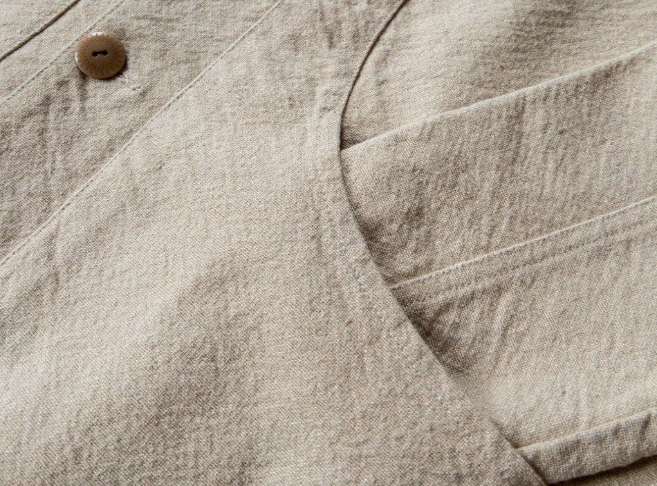 Rustic Plainweave Hunting Jacket - Natural