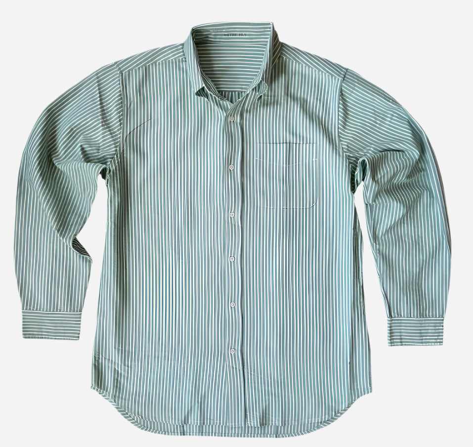 Oxford Cloth Button Down Evergreen Stripe