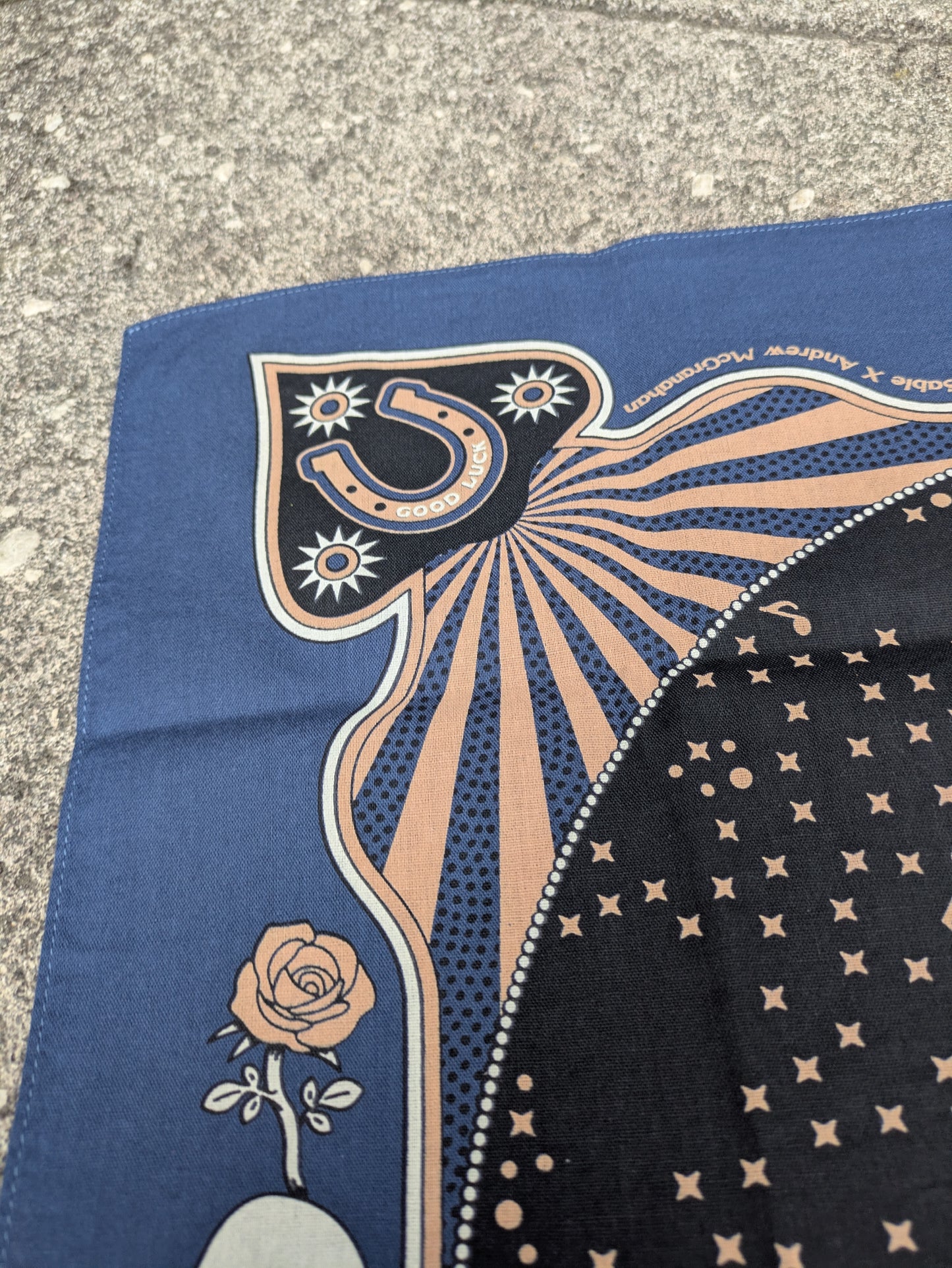 Neon Cowboy Bandana- Blue Velvet