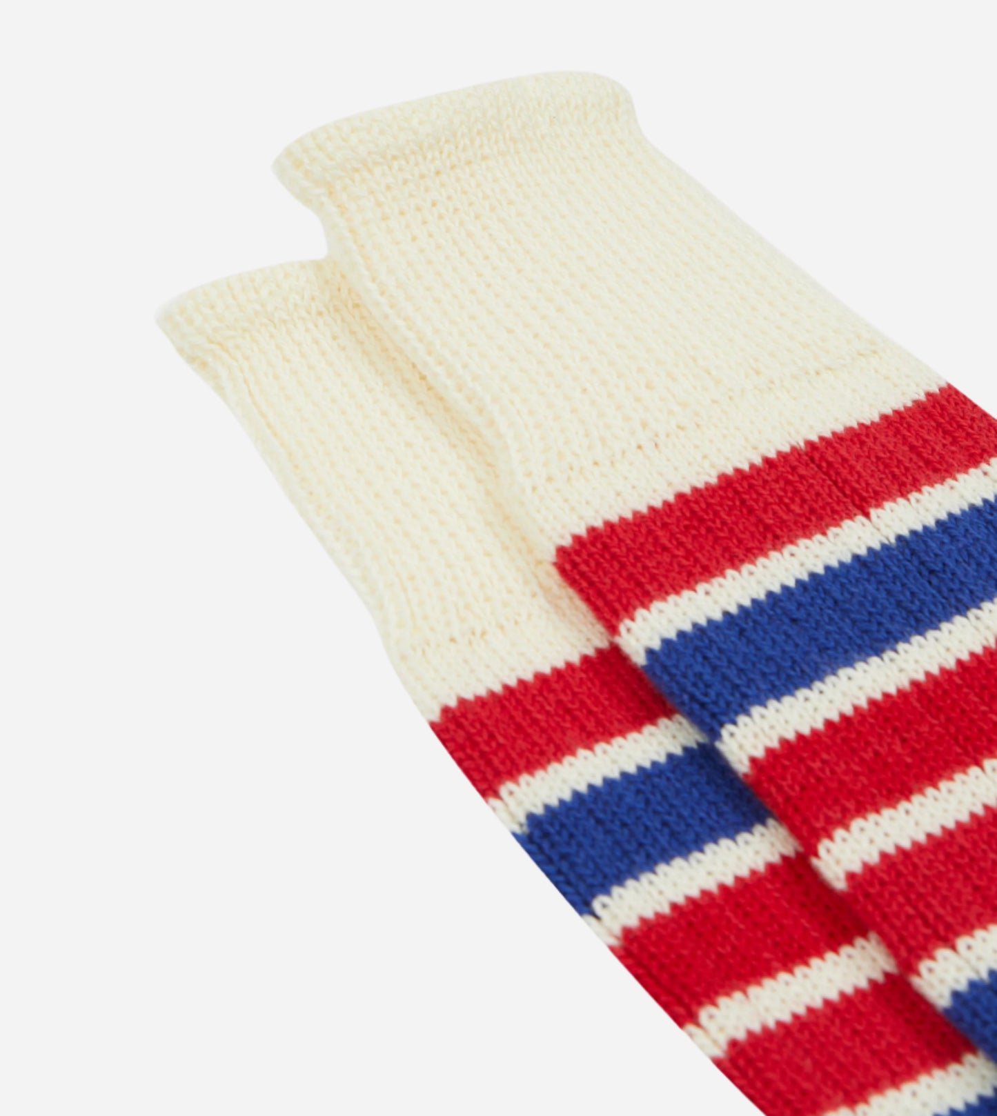 Sport Socks - Ecru and Red Stripe