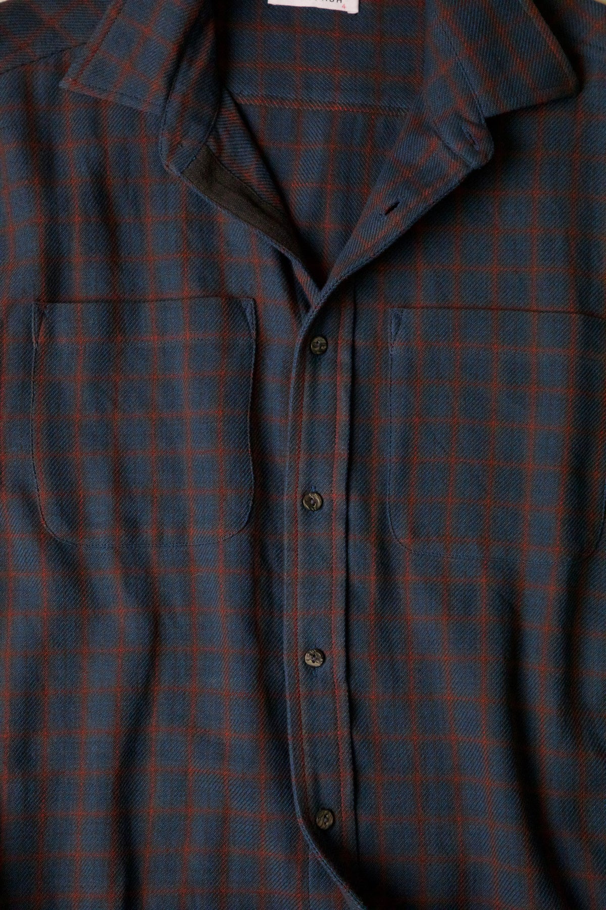 Rios Handwoven Workshirt - Indigo/Smoke/Madder