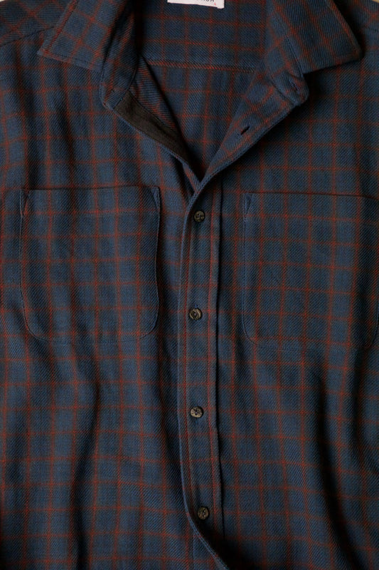 Rios Handwoven Workshirt - Indigo/Smoke/Madder