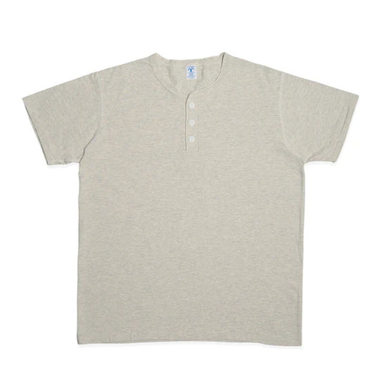 14/1 Pigment Short Sleeve Henley Tee - Smokey Beige