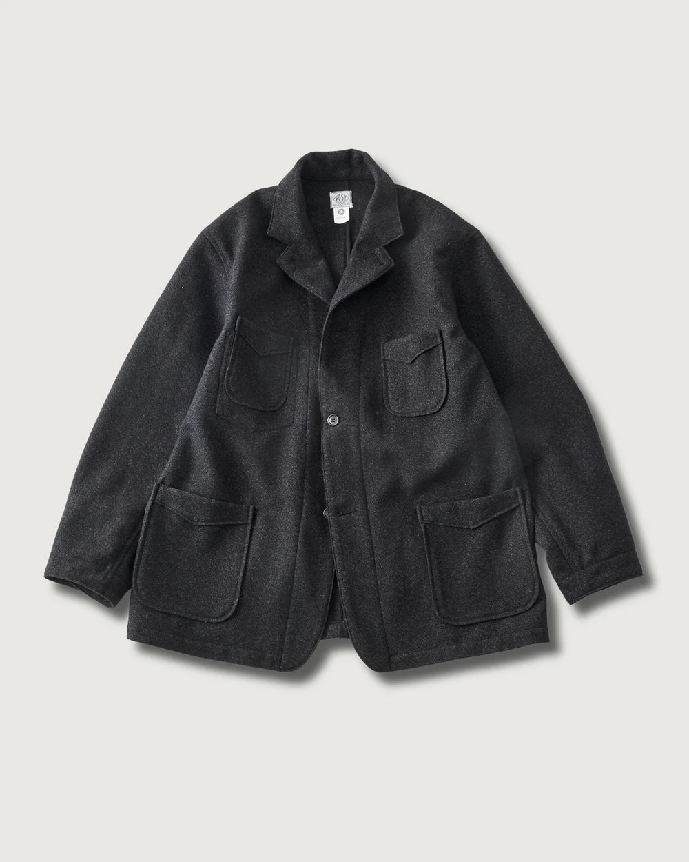 1930's Basket Tweed Wool Jacket - Charcoal