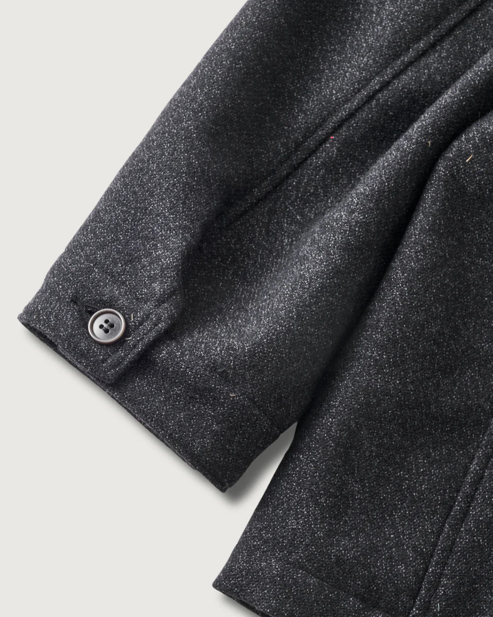 1930's Basket Tweed Wool Jacket - Charcoal