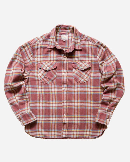 Washed Flannel Pearlsnap Shirt - Autumn Rust