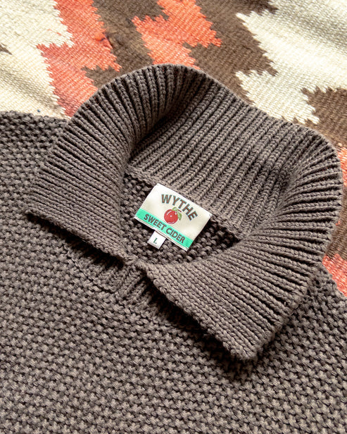 Moss Stitch Collared Sweater