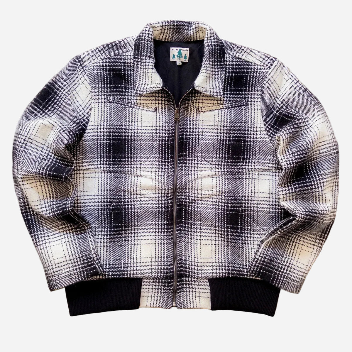 Donegal Shadow Plaid Tweed Magnolia Jacket - Black/Cream
