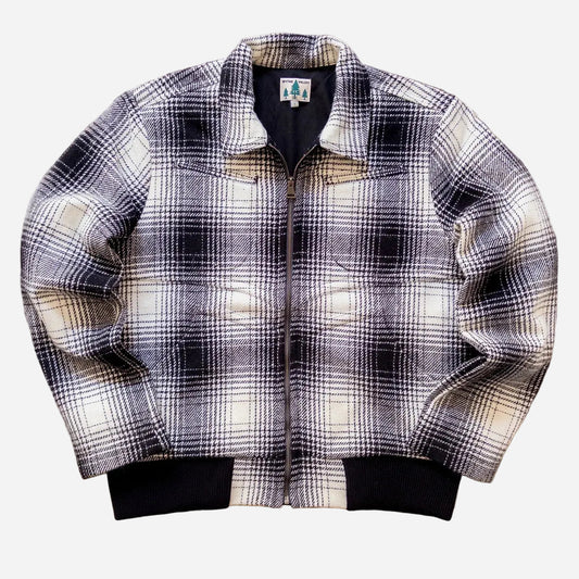 Donegal Shadow Plaid Tweed Magnolia Jacket - Black/Cream