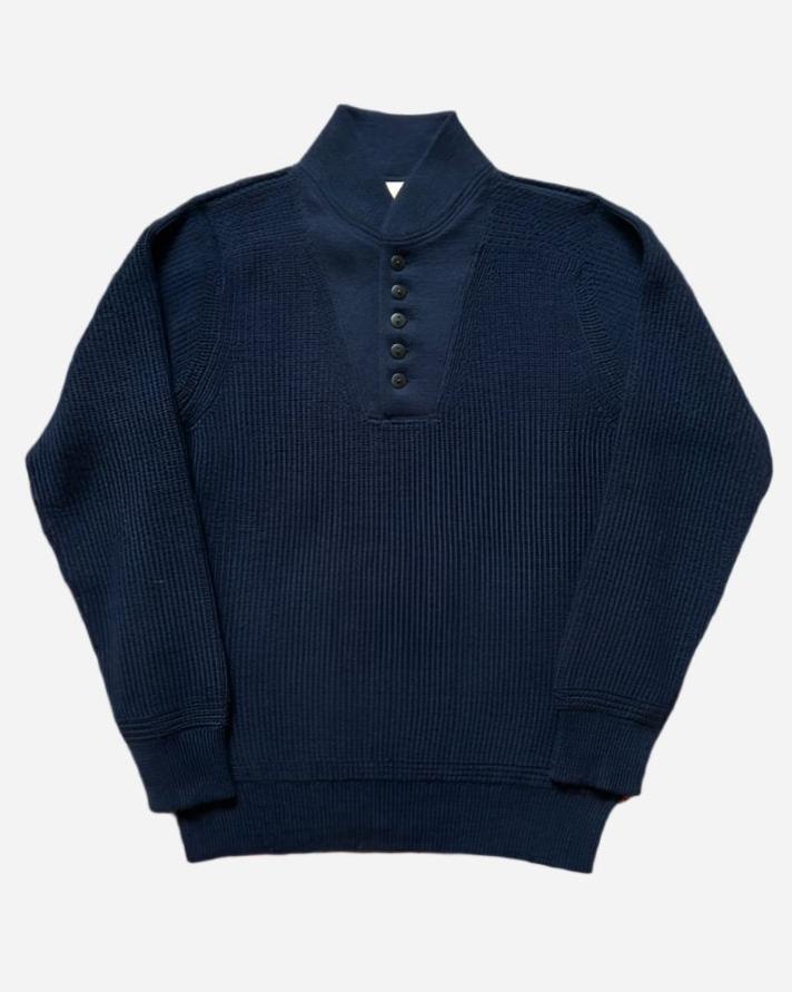 Alpaca Submariner Henley - Vintage Navy