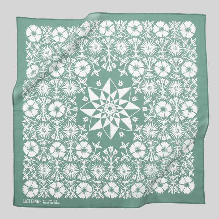 Cotton Aster Bandana - Blue Sage