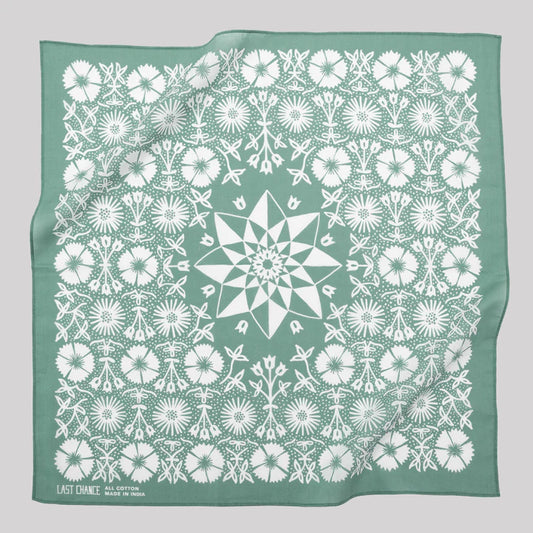 Cotton Aster Bandana - Blue Sage